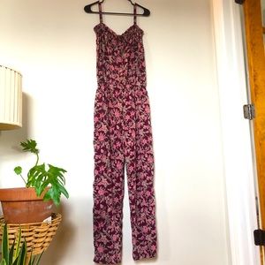 90s Floral Jumpsuit